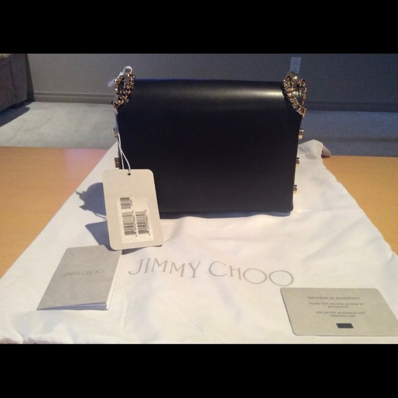 JIMMY CHOO LOCKETT PETITE BLACK/GOLD - Picture 3 of 7
